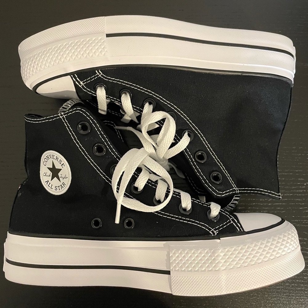 Black Platform Converse Chuck Taylor High-Tops